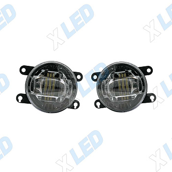 Фары противотуманные светодиодные MTF Light линза универсальные 12В, 5000К, 10Вт, FL10W