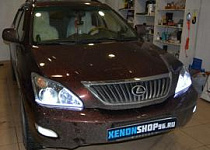 Установка гибкой ленты Toyota Lexus RX450 2009 год с функцией повторителя поворотника